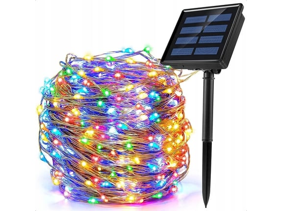 MALATEC solarne novoletne lučke veriga 100 LED RGB barvne 10m 8 funkcij 00011393