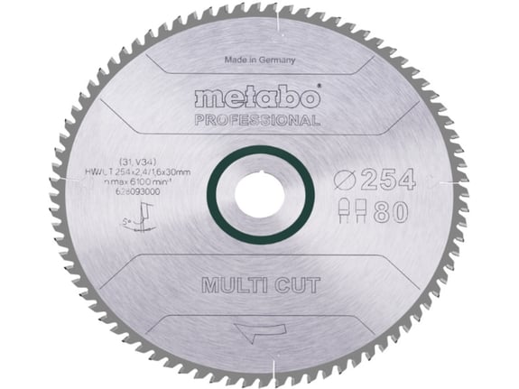 METABO list krožne žage HW/CT 254x30, 80FZ/TZ, 628093000