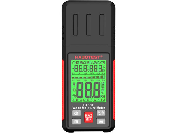 HABOTEST digitalni LCD merilnik vlage v lesu in drugih materialih - vlagomer HT633