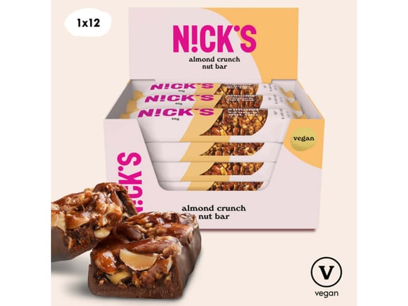NICKS veganska mandljeva ploščica s čokolado 12 x 40g