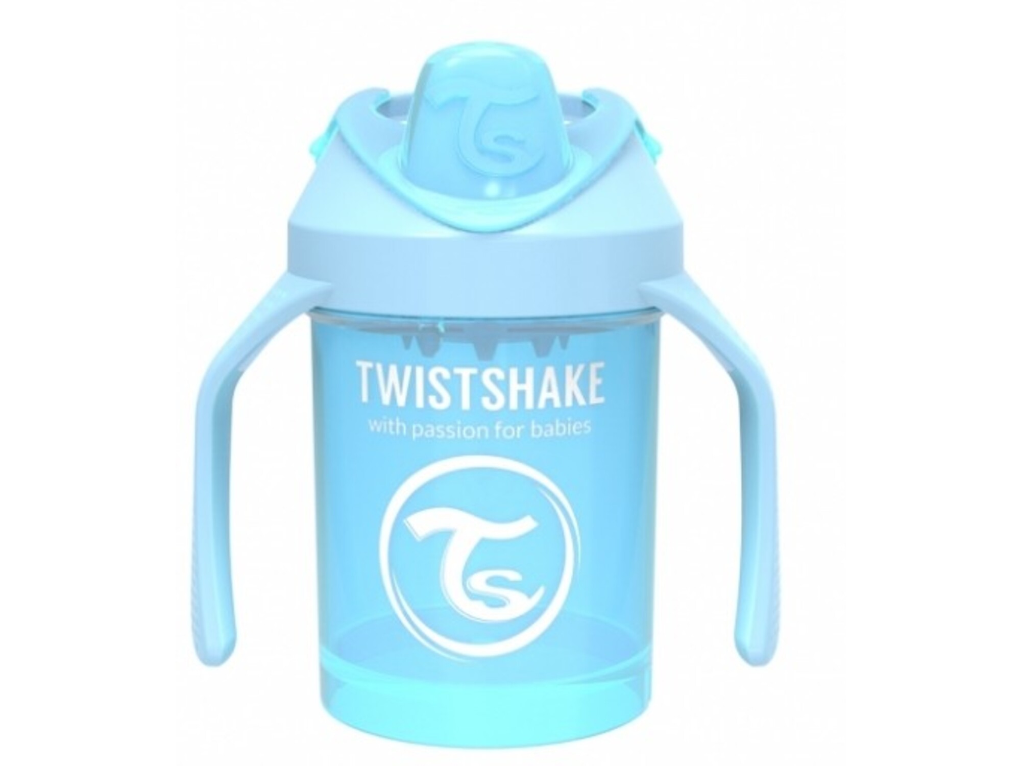 Twistshake Mini Cup lonček, pastel blue, 230 ml (4+m)