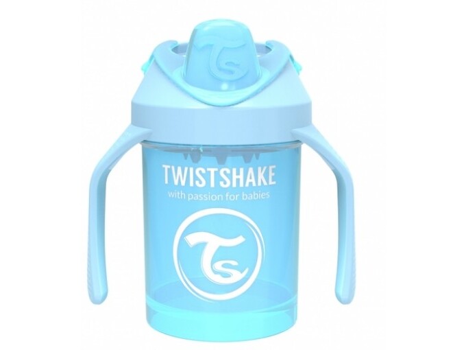Twistshake Mini Cup lonček, pastel blue, 230 ml (4+m)