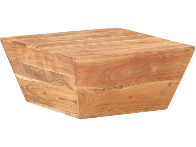 VIDAXL Klubska mizica V-oblike 66x66x30 cm trden akacijev les