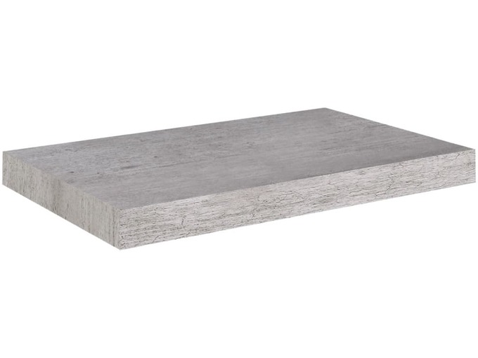 VIDAXL Stenska polica betonsko siva 50x23x3,8 cm MDF