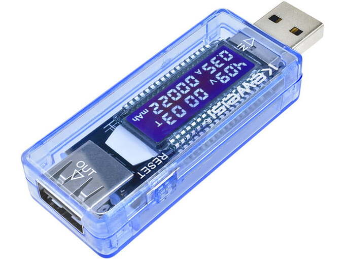 VERK GROUP digitalni LCD tester USB vtičnic 3.0 4v1 06282