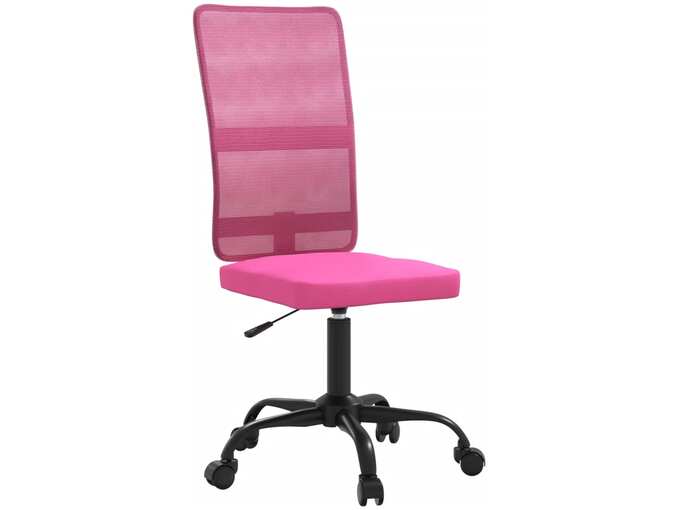 VIDAXL Pisarniški stol roza mrežasto blago