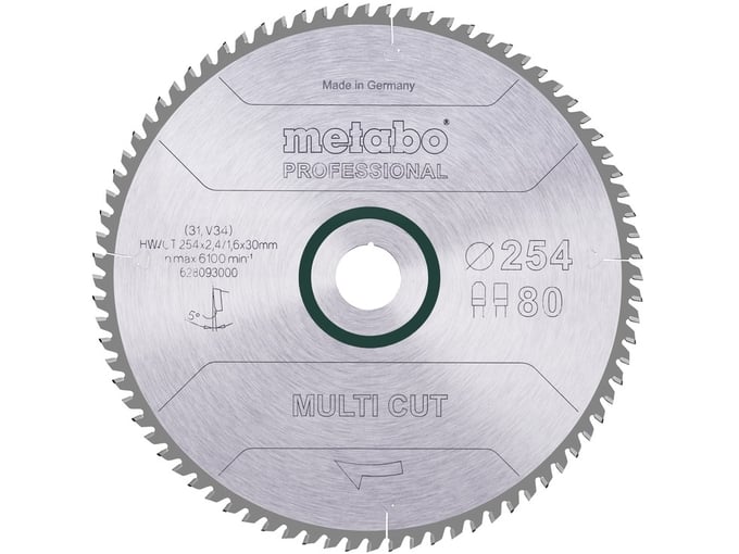 METABO list krožne žage HW/CT 254x30, 80FZ/TZ, 628093000