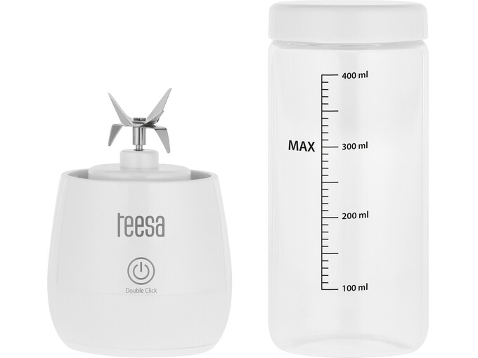 TEESA 100W aku. 2000mah prenosni blender in mešalnik 450ml USB bel TSA3543