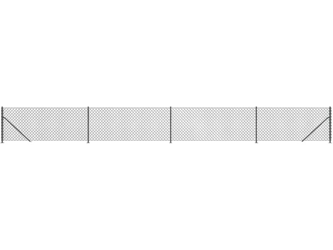VIDAXL Mrežna ograja s prirobnico antracit 1,1x10 m